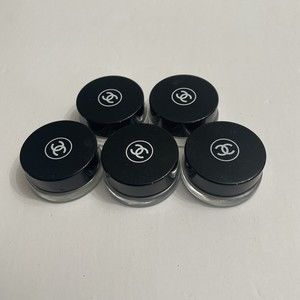 SET OF 5 CHANEL GLASS TRAVEL SIZE SKIN CARE SAMPLE JARS 7.5 ml 0.25 fl oz